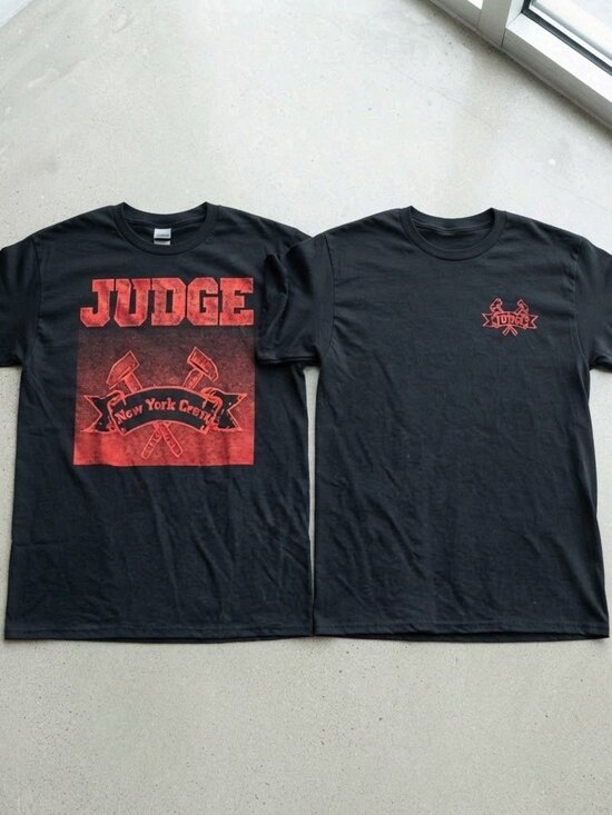 Gildan Other - Judge New York Crew Red Graphic Black T-Shirt S-4XL